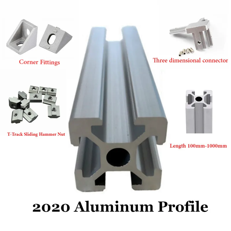 2020 Aluminum Profile Extrusion European Standard Anodized Linear Rail 100mm~1000mm for CNC Laser 3D Printer machine
2020 Aluminum Profile Extrusion European Standard Anodized Linear Rail 100mm~1000mm for CNC Laser 3D Printer machine