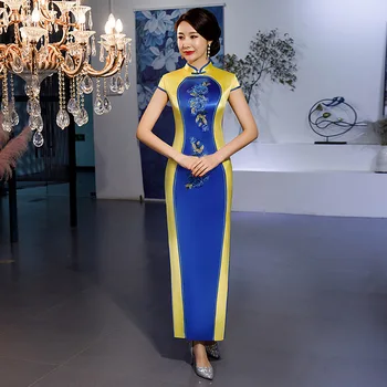 Big Size 3XL 4XL 5XL 6XL New Arrival Vintage Short Sleeve Cheongsam Sexy Women Formal Long Dress Embroidery Flower Rayon Qipao
Big Size 3XL 4XL 5XL 6XL New Arrival Vintage Short Sleeve Cheongsam Sexy Women Formal Long Dress Embroidery Flower Rayon Qipao