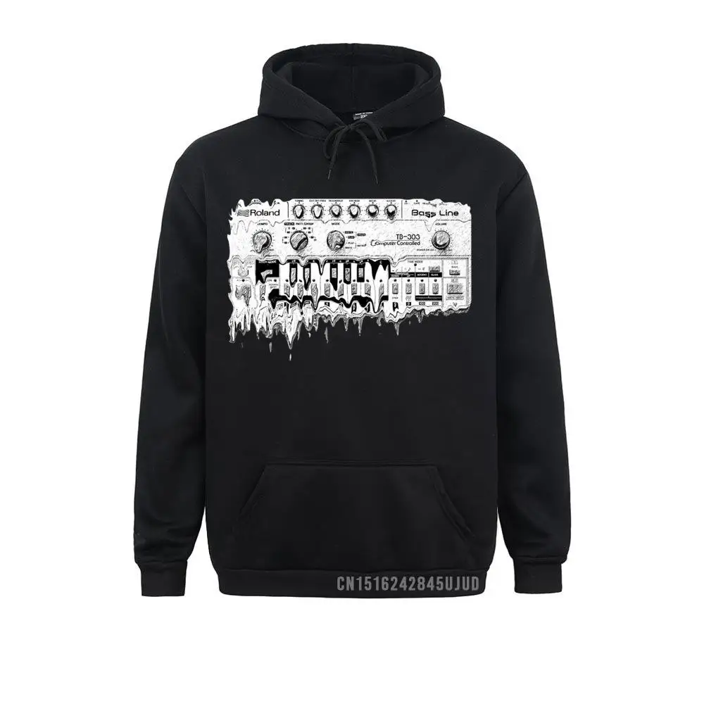 Synthesizer Roland TB 303 Sweatshirt Synth Analog Korg Techno Electronic Music Tee Young Design Big Size Homme Hoodie | Мужская одежда