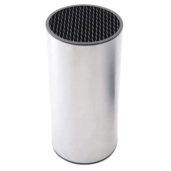 Stainless Steel Universal Knife Block, Round Soft Press Knife Holder - For Safe Space-Saver Knife Storage
Stainless Steel Universal Knife Block, Round Soft Press Knife Holder - For Safe Space-Saver Knife Storage