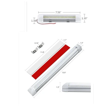 72LED Car Interior White Strip Light Bar Car Interior Lamp with On/Off Switch 
72LED Car Interior White Strip Light Bar Car Interior Lamp with On/Off Switch
