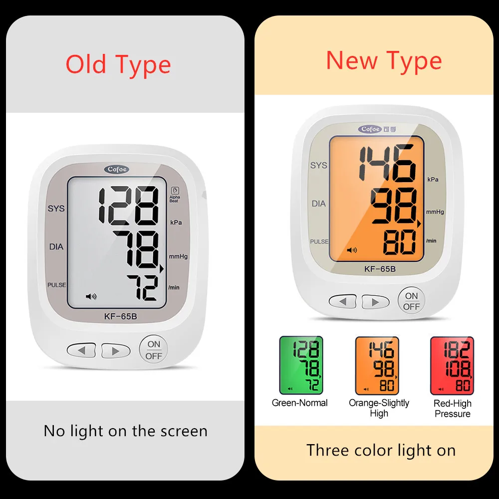 Cofoe Automatic Blood Pressure Monitor Upper Arm Pulse Gauge Meter BP Heart Beat Rate Tonometer Digital LCD Sphygmomanometer Cofoe Automatic Blood Pressure Monitor Upper Arm Pulse Gauge Meter BP Heart Beat Rate Tonometer Digital LCD Sphygmomanometer