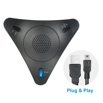 USB Conference Omnidirectional Desktop Wired Microphone Built-in Speaker Computer Microphone VOIP Support Volume Control Mute
USB Conference Omnidirectional Desktop Wired Microphone Built-in Speaker Computer Microphone VOIP Support Volume Control Mute