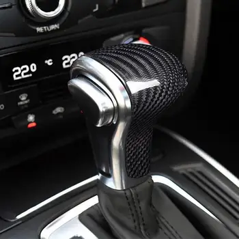

Gear ShiftS Collars high quality Carbon Fiber Car Gear ShiftS Knob Head Sticker Cover Cap for A-udi A5/6 Q5 Q7 Boot Automobile