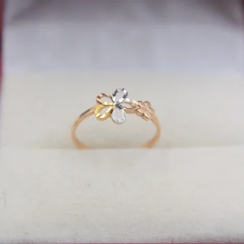 New Arrival Real 18K Multi-tone Gold Ring Women Luck Flower Ring US4.75 / 1-1.5g / Best Gift 
New Arrival Real 18K Multi-tone Gold Ring Women Luck Flower Ring US4.75 / 1-1.5g / Best Gift