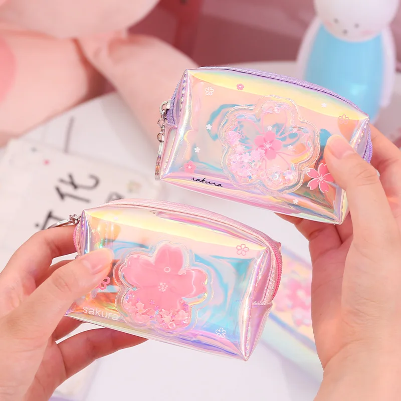 X0010 GIRL'S Heart Oil into Quicksand Purse Laser Colorful Zip Coin Purse Storgage Bag Transparent Wallet 
X0010 GIRL'S Heart Oil into Quicksand Purse Laser Colorful Zip Coin Purse Storgage Bag Transparent Wallet