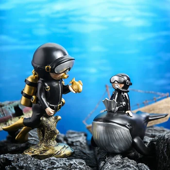 Nordic Creative Diver Cute Cartoon Home Furnishing Resin Decoration Desktop Living Room TV Cabinet Decoration Children's DayGift 
Nordic Creative Diver Cute Cartoon Home Furnishing Resin Decoration Desktop Living Room TV Cabinet Decoration Children's DayGift