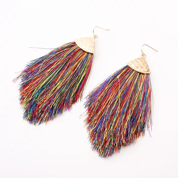 Fashion Alloy Cotton Thread Arrow Tassel Woman Earrings Spring Color Solid color Multicolor Earrings boho exaggerated jewelry
Fashion Alloy Cotton Thread Arrow Tassel Woman Earrings Spring Color Solid color Multicolor Earrings boho exaggerated jewelry