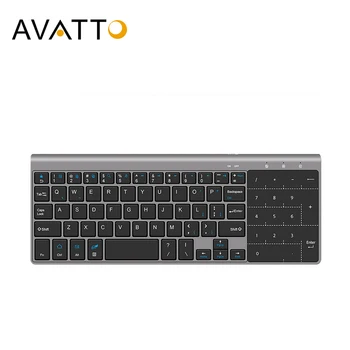 AVATTO Ultra-thin 2.4GHz Wireless Multimedia Mini Keyboard with Digtal Keypad, Mouse Touchpad for Windows,Android,iOS,PC Laptop
AVATTO Ultra-thin 2.4GHz Wireless Multimedia Mini Keyboard with Digtal Keypad, Mouse Touchpad for Windows,Android,iOS,PC Laptop