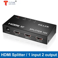 4K Splitter UHD 3D HDMI-compatible Splitter HD 1X2 1080P Switch Split 1 in 2 out Switcher Repeater for HDTV DVD PS3/4 Xbox PC
4K Splitter UHD 3D HDMI-compatible Splitter HD 1X2 1080P Switch Split 1 in 2 out Switcher Repeater for HDTV DVD PS3/4 Xbox PC