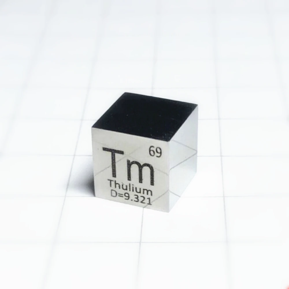 Thulium Tm зеркальный полированный 10 мм куб 99.99% высокой чистоты чистой плотности для