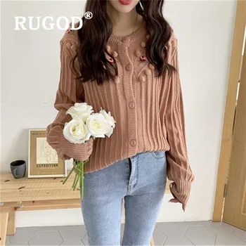 RUGOD 2019 New Women Solid Embroidery Flowers Knitted Cardigan O-neck Single-breasted Loose Sweater Korean Chic Ins Fashion Coat
RUGOD 2019 New Women Solid Embroidery Flowers Knitted Cardigan O-neck Single-breasted Loose Sweater Korean Chic Ins Fashion Coat