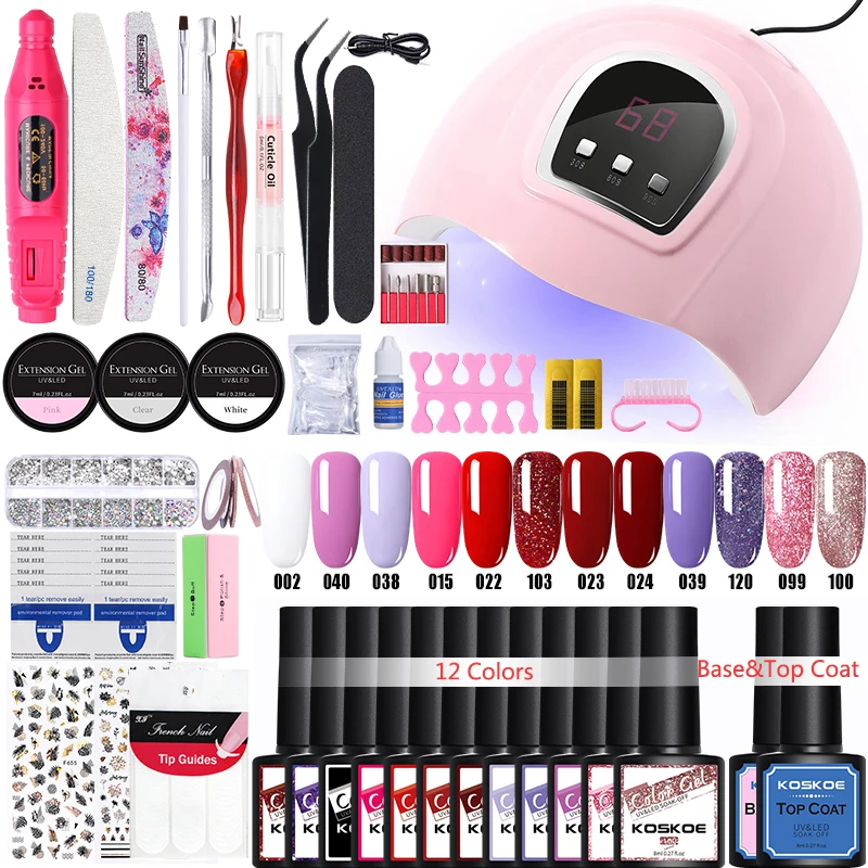 KOSKOE 8ML Gel Nail Polish Set Manicures Set Nail Art Design Tool Kit with 36/54W Nail Lamp Nail Dryer Set Gel Varnish Set Kit
KOSKOE 8ML Gel Nail Polish Set Manicures Set Nail Art Design Tool Kit with 36/54W Nail Lamp Nail Dryer Set Gel Varnish Set Kit