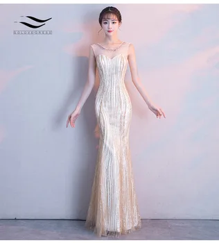 Solovedress Sweetheart Scoop Neck Mermaid Seqion Dress Back with Lace up Champagne Sleeveless Formal Evening Gown Bodycon E711
Solovedress Sweetheart Scoop Neck Mermaid Seqion Dress Back with Lace up Champagne Sleeveless Formal Evening Gown Bodycon E711