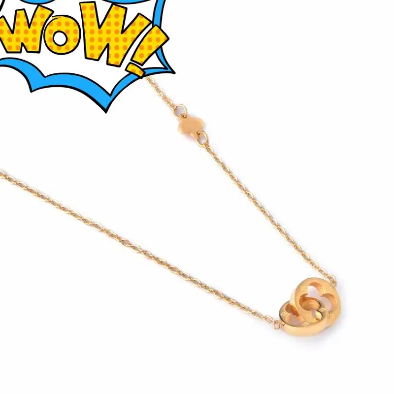 FYSARA Classic Brand Love Two Circle Double Buckle Necklace Roman Numeral Flower Clover Necklace Stainless Steel Gold Clavicle
FYSARA Classic Brand Love Two Circle Double Buckle Necklace Roman Numeral Flower Clover Necklace Stainless Steel Gold Clavicle
