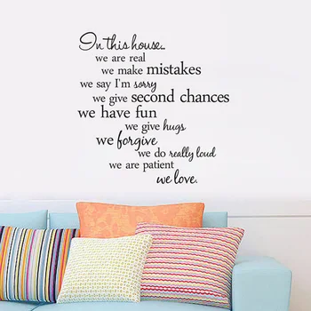 In this house we are real Home Decal Family Vinyl wall Sticker Quotes Lettering Words Living Room Backdrop Decorative Decor
In this house we are real Home Decal Family Vinyl wall Sticker Quotes Lettering Words Living Room Backdrop Decorative Decor