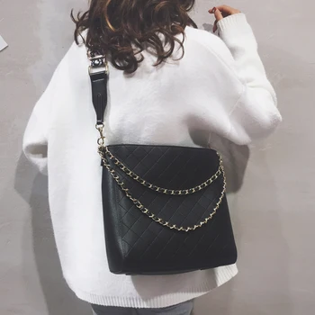 large capacity female bucket bag new rhombus wide shoulder strap messenger bag wild fashion chain tote bags
large capacity female bucket bag new rhombus wide shoulder strap messenger bag wild fashion chain tote bags