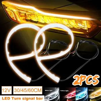 2pcs 30cm 45cm 60cm Car Auto Decorative Lamp colorful LED Strip Soft Tube DRL LED Strip Light Car Daytime Running Turn Signal
2pcs 30cm 45cm 60cm Car Auto Decorative Lamp colorful LED Strip Soft Tube DRL LED Strip Light Car Daytime Running Turn Signal