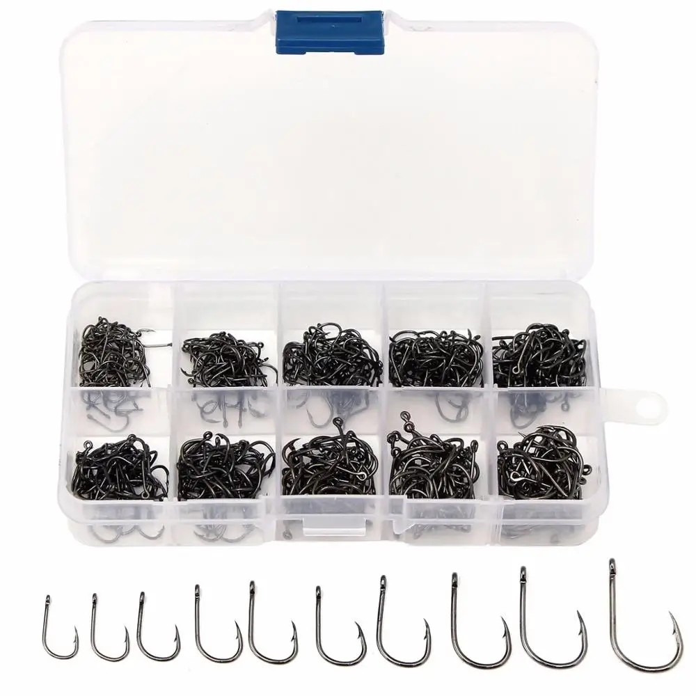 500PCS/Box 10 Sizes Sea Fishing Hooks Set High Carbon Steel Quality Jig Fish Tackle Hook Size 3 to 12 Perforated
500PCS/Box 10 Sizes Sea Fishing Hooks Set High Carbon Steel Quality Jig Fish Tackle Hook Size 3 to 12 Perforated