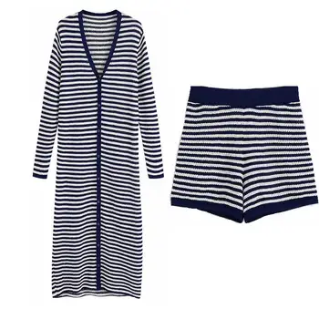Stylish Women Sets Light Weight Sunscreen Sweater and Shorts 2020 New Fashion Modern Lady Striped Summer Long Cardigan Bottom
Stylish Women Sets Light Weight Sunscreen Sweater and Shorts 2020 New Fashion Modern Lady Striped Summer Long Cardigan Bottom