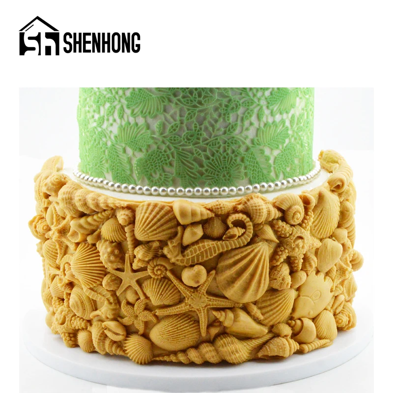SHENHONG Starfish Seahorse Conch Shell Border Decorating Mould Chocolate Sugar Craft Wedding Pastry Silicone Fondant Cake Mold 
SHENHONG Starfish Seahorse Conch Shell Border Decorating Mould Chocolate Sugar Craft Wedding Pastry Silicone Fondant Cake Mold