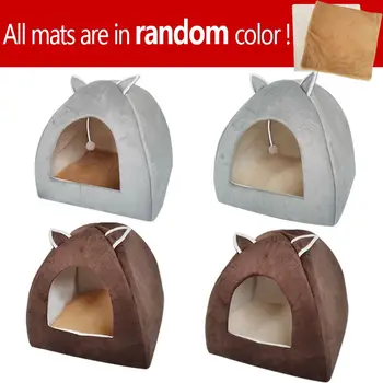Cute Cat Bed Indoor Kitten House Warm Small for cats Dogs Nest Foldable Cat Cave Sleeping Plush Mats Soft Cat House
Cute Cat Bed Indoor Kitten House Warm Small for cats Dogs Nest Foldable Cat Cave Sleeping Plush Mats Soft Cat House