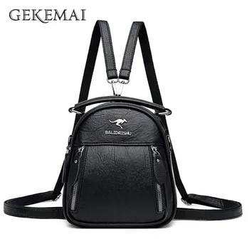 Famous Brands Designer Women Leather Backpack High Quality Teenage Girls Small School Bag Multifunction Double Zipper Mochila
Famous Brands Designer Women Leather Backpack High Quality Teenage Girls Small School Bag Multifunction Double Zipper Mochila