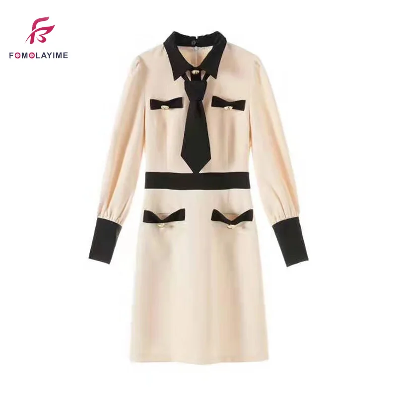 Spring 2020 Women's Dress Temperament Fitness Color Color Lapel Elegant Womman Dress
Spring 2020 Women's Dress Temperament Fitness Color Color Lapel Elegant Womman Dress