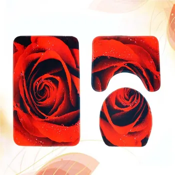 3 in 1 Colorful Rose Pattern Bathroom Mat Set Antiskid Washroom Carpet Contour Mat Toilet Seat Lid Cover
3 in 1 Colorful Rose Pattern Bathroom Mat Set Antiskid Washroom Carpet Contour Mat Toilet Seat Lid Cover