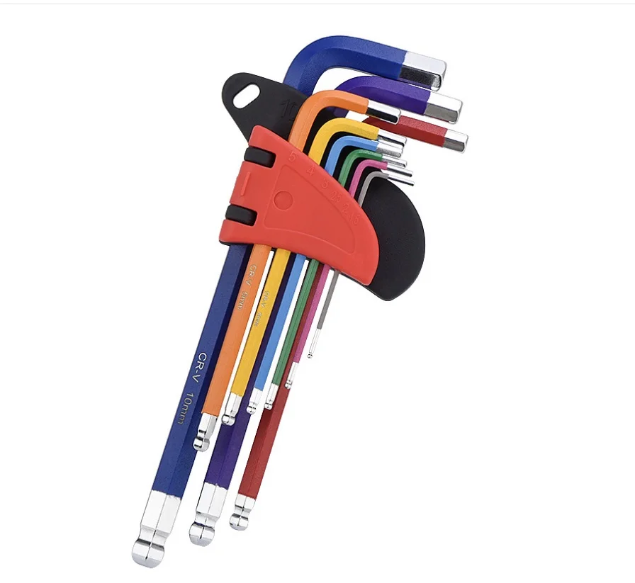Hex Wrench Set Multicolour Key Screwdriver Set Hexagon Spanner Universal 9Pcs Bulb And Straight Peen Hand Tool Kit Allen Key SeT
Hex Wrench Set Multicolour Key Screwdriver Set Hexagon Spanner Universal 9Pcs Bulb And Straight Peen Hand Tool Kit Allen Key SeT