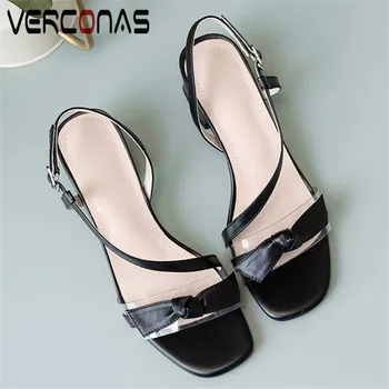 VERCONAS 2020 Woman Sandals Woman Pumps Classic Design Genuine Leather Butterfly-Knot Square Toe Square High Heels Shoes Woman
VERCONAS 2020 Woman Sandals Woman Pumps Classic Design Genuine Leather Butterfly-Knot Square Toe Square High Heels Shoes Woman