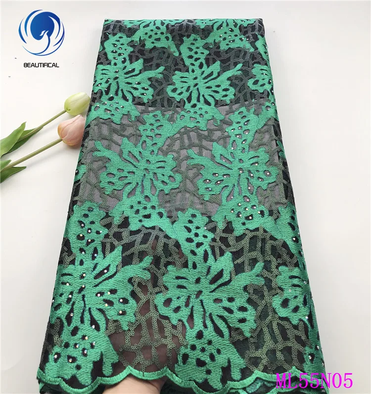BEAUTIFICAL Nigerian French Lace Tissu Sequins Green Lace for Women Dress 2019 High Quality Sequins Net Laces ML55N05
BEAUTIFICAL Nigerian French Lace Tissu Sequins Green Lace for Women Dress 2019 High Quality Sequins Net Laces ML55N05