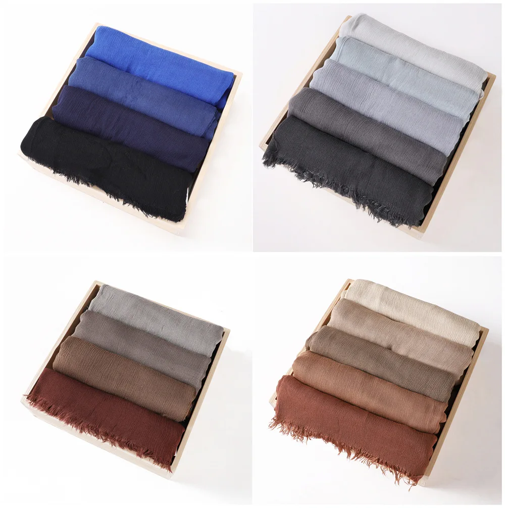 Muslim Woman Abya Women's Scarf Rayon Pleated Solid Color Rayon Cotton Headscarf Women With Wrapped Muslim Turbans For Women
Muslim Woman Abya Women's Scarf Rayon Pleated Solid Color Rayon Cotton Headscarf Women With Wrapped Muslim Turbans For Women