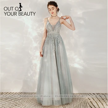 2020 New High-end Elegant Evening Dress V-neck Backless Gray Appliques Sequin Banquet Formal Host Performance Long Dress
2020 New High-end Elegant Evening Dress V-neck Backless Gray Appliques Sequin Banquet Formal Host Performance Long Dress