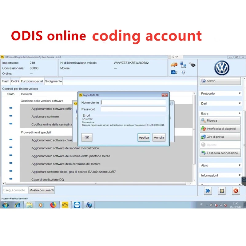 Odis online account vas5054 aodis6154 software engineering VAS Diagnostic VAS5054A VAS6154 remote login one time/monthly service
Odis online account vas5054 aodis6154 software engineering VAS Diagnostic VAS5054A VAS6154 remote login one time/monthly service