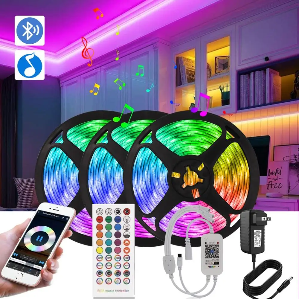 RGB Bluetooth LED Strip Light SMD2835 12V Flexible Ribbon 3 styles Bluetooth Controller Smart led strip For Home room decoration
RGB Bluetooth LED Strip Light SMD2835 12V Flexible Ribbon 3 styles Bluetooth Controller Smart led strip For Home room decoration