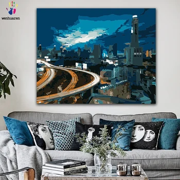 DIY colorings pictures by numbers with colors Highway under the night picture drawing painting by numbers framed Home 
DIY colorings pictures by numbers with colors Highway under the night picture drawing painting by numbers framed Home