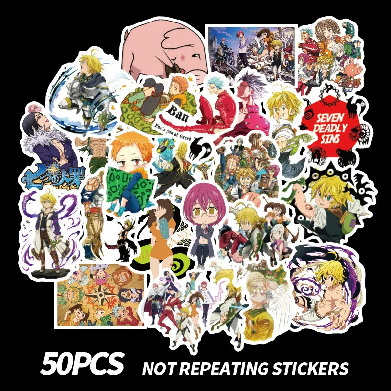 50pcs/set The Seven Deadly Sins Cosplay Accessories Prop PVC Waterproof Cartoon Decal Sticker Skateboard Notebook Stickers
50pcs/set The Seven Deadly Sins Cosplay Accessories Prop PVC Waterproof Cartoon Decal Sticker Skateboard Notebook Stickers