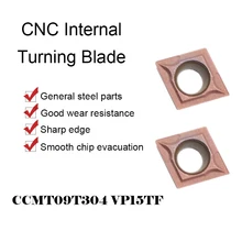 10PCS CCMT09T304 VP15TF Carbide Insert Internal Turning Tool CNC Metal Lathe Cutter Cutting Tool Accessories CCMT 09T304 Blade
10PCS CCMT09T304 VP15TF Carbide Insert Internal Turning Tool CNC Metal Lathe Cutter Cutting Tool Accessories CCMT 09T304 Blade