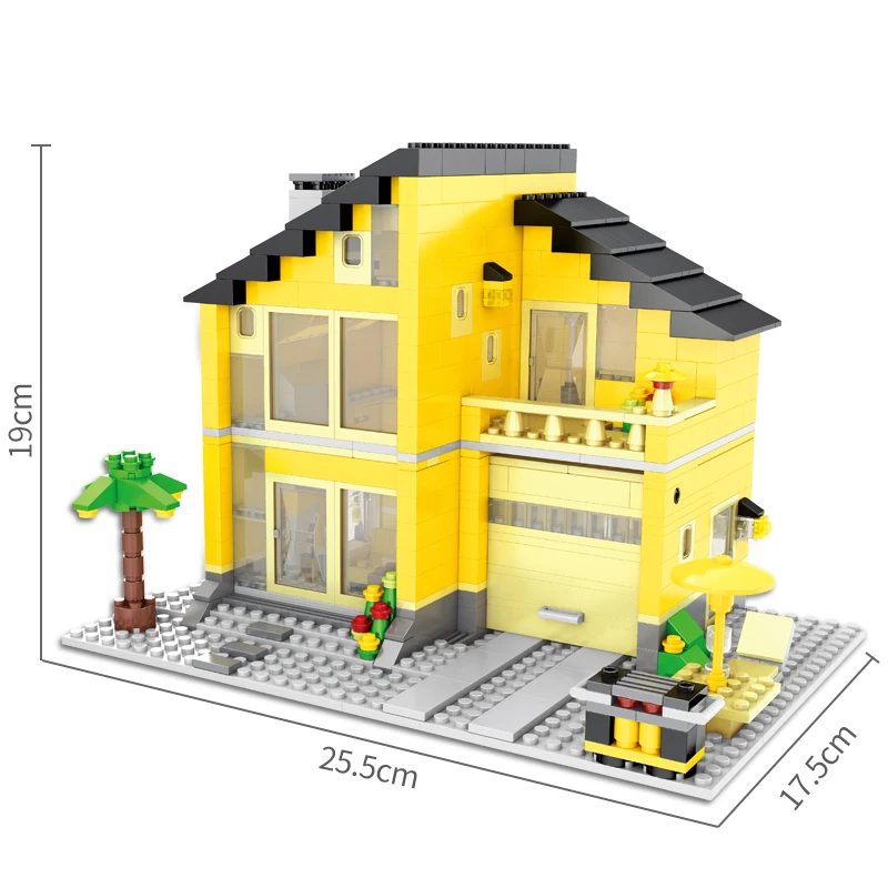 Конструктор AUSINI 3 в 1 для дома коттеджа виллы строительные блоки 766 шт. модель