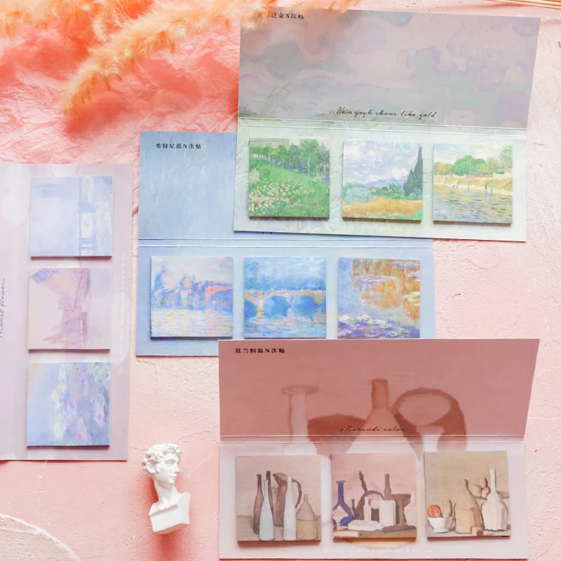 1 Set Oil Painting Style Sticky Notes DIY Decorative Memo Pad Stickers Paper Message Diary Notepad Strong Stickiness 60 Sheets
1 Set Oil Painting Style Sticky Notes DIY Decorative Memo Pad Stickers Paper Message Diary Notepad Strong Stickiness 60 Sheets