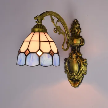European-Style Colorful Glass Retro Mirror Front Lamp American Pastoral Bedside Wall Lamp Aisle Mediterranean Single-
European-Style Colorful Glass Retro Mirror Front Lamp American Pastoral Bedside Wall Lamp Aisle Mediterranean Single-