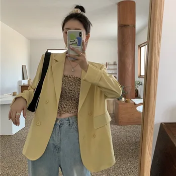 GOOHOJIO 2020 New Casual Pockets Blazer Women Solid Color Single Breasted Coat Women Jacket Long Sleeve Notched Collar Blazers
GOOHOJIO 2020 New Casual Pockets Blazer Women Solid Color Single Breasted Coat Women Jacket Long Sleeve Notched Collar Blazers