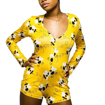 Bees Sexy Pijama Women Long Sleeve Nightwear Shorts Jumpsuit Sleepwear Tracksuit Summer Onesie Pajama Onesie For Adults Women
Bees Sexy Pijama Women Long Sleeve Nightwear Shorts Jumpsuit Sleepwear Tracksuit Summer Onesie Pajama Onesie For Adults Women