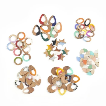 10PCS Star Round Oval Personality Wood And Resin Stitching Irregular Pendant Earrings For Woman Material Jewelry Accessories
10PCS Star Round Oval Personality Wood And Resin Stitching Irregular Pendant Earrings For Woman Material Jewelry Accessories