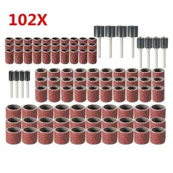 102pcs 120 Grit Sanding Drum Kit With 1/2 3/8 1/4 Inch Sanding Mandrels Fit Tool
102pcs 120 Grit Sanding Drum Kit With 1/2 3/8 1/4 Inch Sanding Mandrels Fit Tool