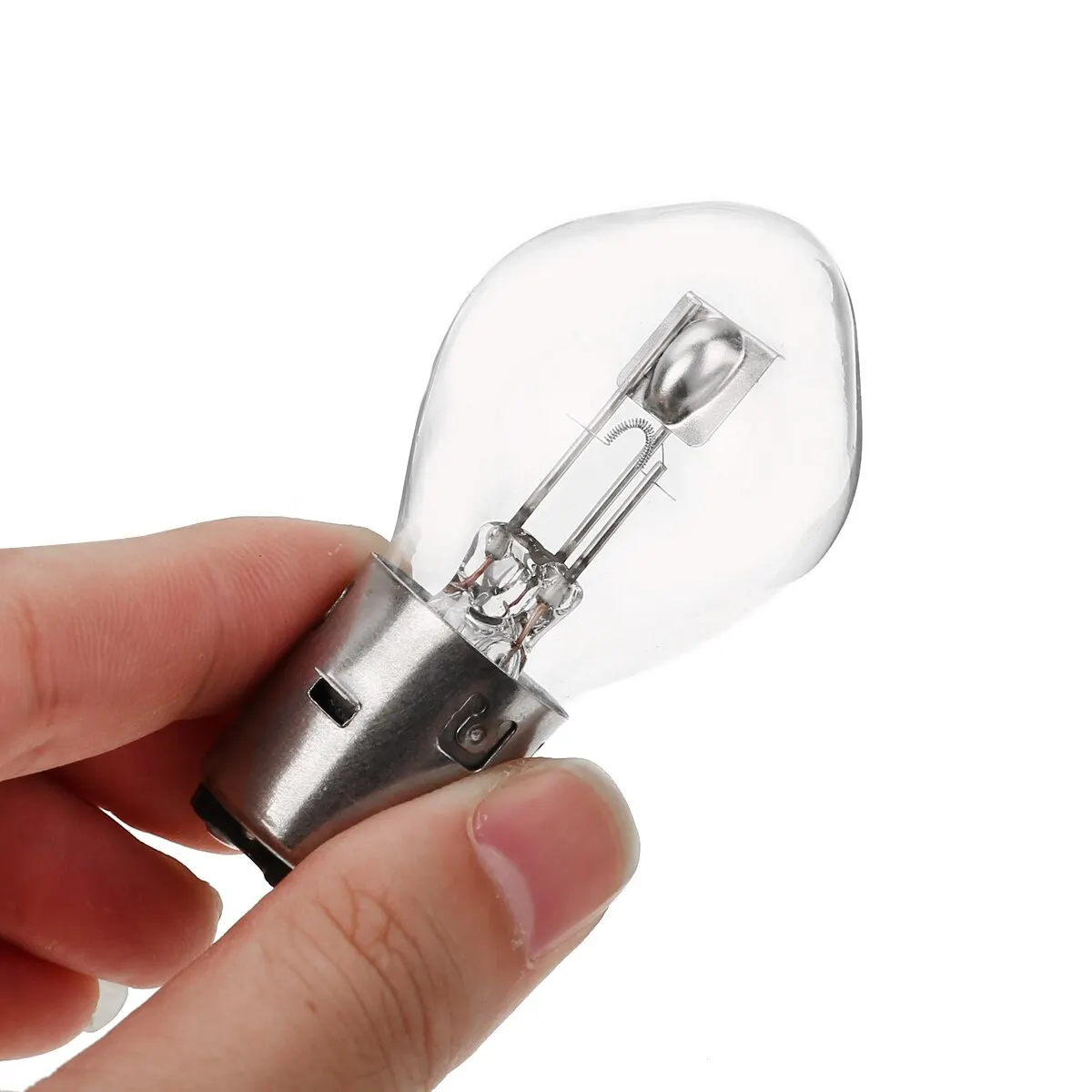 2pcs BA20D 12V 35/35W Motorcycle Halogen Headlight Lamp Bulb Amber For Scooter E-Bike Light