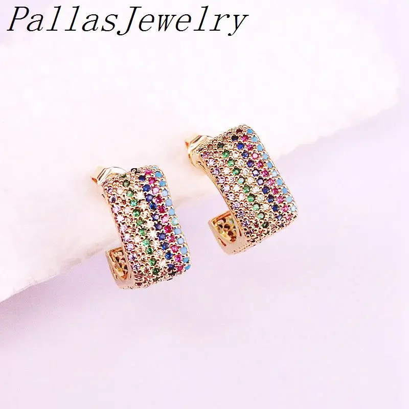 5Pairs Rainbow CZ Micro Pave Charm Stud Earring Colorful Gold Earring Fashion Popular Jewelry Delicate Cubic Zirconia Studs
5Pairs Rainbow CZ Micro Pave Charm Stud Earring Colorful Gold Earring Fashion Popular Jewelry Delicate Cubic Zirconia Studs