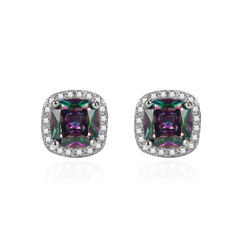 Fashion Stud Earrings 925 Silver Jewelry 10*10mm Square Shape Zircon Gemstone Earrings for Women Wedding Party Promise Wholesale
Fashion Stud Earrings 925 Silver Jewelry 10*10mm Square Shape Zircon Gemstone Earrings for Women Wedding Party Promise Wholesale