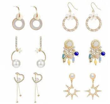 Rhinestone Pearl Stud Earring For Woman 925 Silver needle Heart/Flower/Star Simple Earring Fashion Party Jewelry Gift Girls A30
Rhinestone Pearl Stud Earring For Woman 925 Silver needle Heart/Flower/Star Simple Earring Fashion Party Jewelry Gift Girls A30